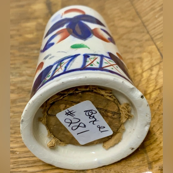 Early 19th Century Gaudy Welsh Old Buddha Oyster Pattern Salt Shaker - Picture 6 of 13